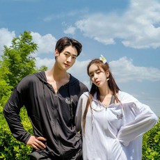 [위크나인] 커플래쉬가드세트 아로하 집업세트 리뷰후기