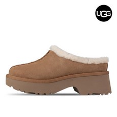 [어그] UGG 뉴 하이츠 코지 클로그 체스트넛 여성 겨울 방한 슬리퍼 1162510-CHE