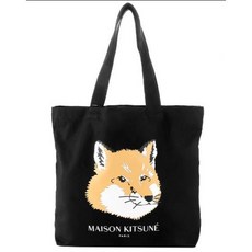 메종키츠네 MAISON KITSUNE TOTE BAG FOX HEAD EU05110WW0008-BK 폭스 헤드 토트백 255667