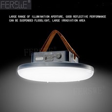 FERSWE 원형 충전식 LED 아웃도어 캠핑 랜턴 15600mah랜턴- 빛조절 색조절, 40W