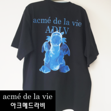 아크메드라비 퍼지 드래곤 남여공용 오버핏 반팔 티셔츠