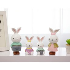 21세기트랜드 귀요미 토끼 패밀리 장식인형 인테리어소품 예쁜소품