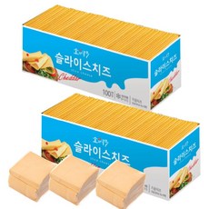 1+1 동원치즈 소와나무치즈 체다치즈 슬라이스치즈, 소와나무 슬라이스치즈 100매+100매, 1