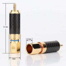 4 가지. OEM 고품질 금에 하여 도금되는 탄소 섬유 RCA 마개 잠그는 나사 RCA 오디오 마개