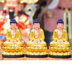 삼보불상 1.6m 불 팔십팔불수지강주동생칠환태상목조, 카키 30 단가