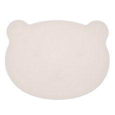 Ahtty home 小熊矽膠餐桌墊, 1人(36cm x 28cm x 1.6mm), 1個, 乳霜