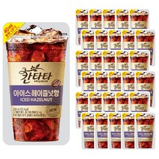 롯데칠성음료 칸타타 아이스 헤이즐넛향 파우치 230ml, 30개