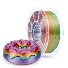 가제트 PLA PRO 필라멘트 3D프린터 1kg 투명 형광 무광 실키 특수 HS 1.75MM 실크 매트 그라디언트, Gradient Silky Rainbow