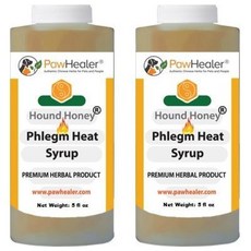 강아지 기침 치료제 - 하운드 허니: 가래 열 - 2팩 - 큰 소리로 - 경적 기침 147.9ml 5 액량 온스 병, 1개