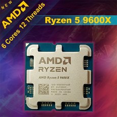 AMD Ryzen 5 9600X R5 9600X 5.4GHz 6 코어 12 스레드 데스크탑 CPU 프로세서 4NM 38M 100 000001405 소켓 AM5 선풍기 없음