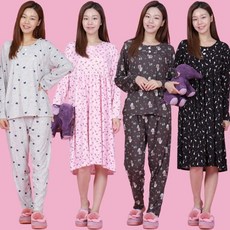 메리골드 애니멀 피치기모 상하세트 원피스 잠옷 (3+1)