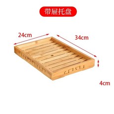 직사각형 대나무 저녁 식사 접시 식당 나무 팔레트 스시 조미료 칸막이 식기 트레이, 1개