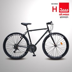 삼천리자전거 무료완전조립 시마노 21단 도시형 하이브리드 자전거 리버스H, 블랙