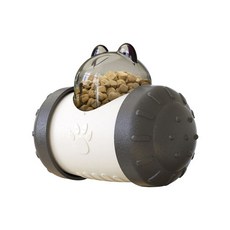 생활살림 오뚝이 사료통 강아지 고양이 노즈워크 셀프 간식볼 블랙, 1개
