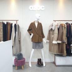 오조크 핸드메이드캐시미어혼방오버숏코트715-97412-1