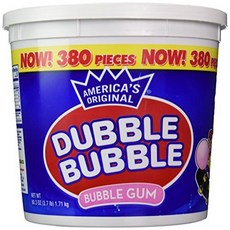 Dubble Bubble Tub Original Flavor 380-Count 60.3 Oz(3.7 lb) 더블 버블 욕조 오리지널 맛 380개 60.3 Oz(3.7