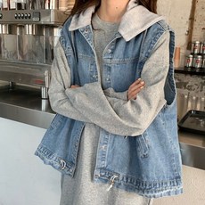 크롭청조끼