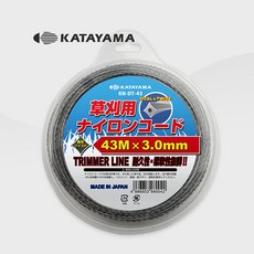 카타야마 일산 예초기 나일론줄 사각이중꼬임 KN-DT-43 예초기 줄날뭉치 43MX3.0mm 나일론커터, 1개