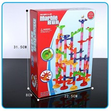대리석 Duplo-마블 런 볼 트랙 게임 조립 롤링 슬라이드 피젯 장난감 어린이용 빌딩 블록 선물 아기 재미 105 개, [04] 105PCS BOX