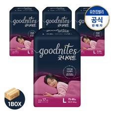 하기스 굿나이트 여아용 대형 17pX4팩, 1개