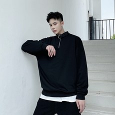 아노락 2020가을겨울셋트 오리지널 감각디자인 가죽단추 넥라인 반지퍼 후드티 남자라운드 풀오버 레저 루즈핏 유행