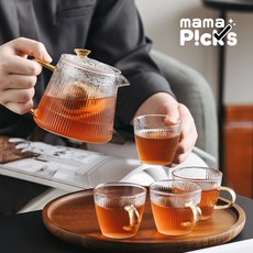 마마픽스 크리스탈 차주전자 내열유리 티포트, 크리스탈티포트-500ml, 1개 크리스탈티포트-500ml, 1개