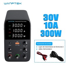 Wanptek 조정 가능한 DC 전원공급장치 30V 10A USB 5V3.6A 고속 충전 WPS3010H 스위칭