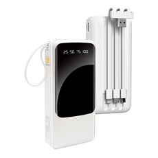 엑스트라 볼트-S12 LED 대용량 보조배터리 20000mAh, 화이트