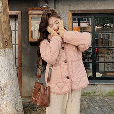 린패딩 다운 여성 코트 린 점퍼 오버핏 퍼 자켓 그린