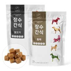 오래살개 강아지 장수간식 100g x 2종 세트, 닭고기 + 황태, 5세트