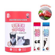 마마쇼 쭈릅쭈릅 짜먹는 고양이간식 대용량 츄르 15g 60p (타우린30p+헤어볼30p) 참치