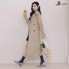 JJ지고트 백 밴딩 와이드 칼라 트렌치 코트 GN3M0TC92