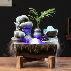 장식모형 물 분수 장식 사무실 데스크탑 조롱박 럭키 뷰 fengshui, Caiyuan Guangjin + 분무기