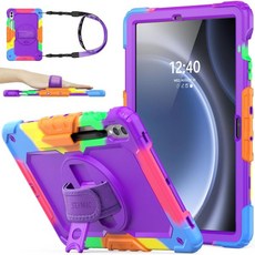 [관부가세포함] SEYMAC 삼성 갤럭시 탭 S9 FE 플러스/S9 플러스 태블릿 12.4'' 2023용 스, case for Galaxy Tab S9 FE Plus, Purple, Purple