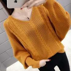 [나인] 청순 가오리핏 벌룬 니트 가오리니트 오버핏 소매벌룬 루즈핏 스웨터