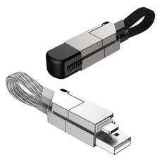트렌스아이언 6in1 USB A to C타입 젠더 라이트닝 8핀 OTG 젠더, 그라파이트 그레이, 1개