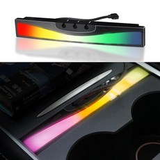 YEJMKJ 테슬라 모델 3 Y용 향상된 픽업 주변 조명 RGB 픽업 LED 조명 테슬라 모델 3 Y용 맞춤형 핏 케이블 오거나이저 슬롯 4개 포함, YEJMKJ 테슬라 모델 3 Y용 향상된 픽업 주변 조, 1개