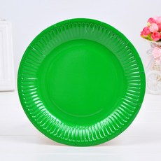 지니샵 유아자수원 독창적 핸드메이드 DIY 플라잉칼라용지 미술 일러스트스티커 일회용 원형 7인치 10 개입, 그린 열 개