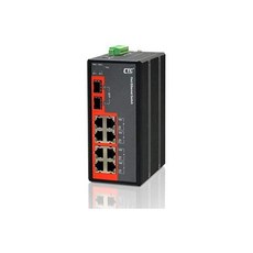 IFS-802GS-E 8포트 패스트 이더넷 + 2기가비트 SFP 산업용 광섬유 스위치 극한 온도 DIN 레일 마운트, 1개