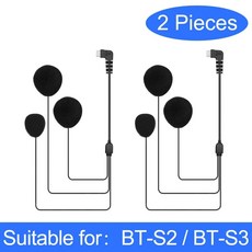 헬멧블루투스 이어셋 오토바이 바이크 스쿠터 BETOWEY S3 인터폰 헤드셋 이어폰 인터페, 2.2pcs soft microphone, 01 2pcs soft microphone