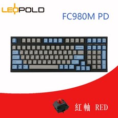 레오폴드 FC980M OE머신 키보드 저소음적축 옵션선택, 그레이쉬블루pd레드축, 일반, 1