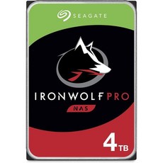 Seagate IronWolf Pro 4TB NAS 내장 하드 드라이브 HDD – RAID 네트워크 연결 스토리지용 3.5인치 SATA 6Gbs 7200RPM 128MB 캐시, HDD Pro_4TB - 아이언울프4tb