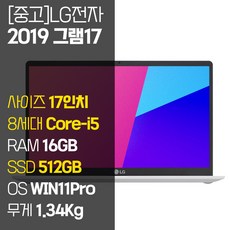 LG 그램 17인치 인텔 8세대 i5 16GB RAM SSD장착 윈도우11 17Z990, WIN11 Pro, 512GB, 화이트