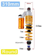 혼다 스즈키 야마하 가와사키 bw 125 먼지 자전거 gokart 쿼드 atv 용 1 pcs 320mm 340mm 360mm 오토바이 리어 에어 쇼크 업소버, 310mm 라운드