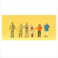 Preiser 14077 디오라마 미니어처 테라리움 여행객 관광객 하이커 등산객 6명 세트 사람 피규어 모형 1:87 사이즈