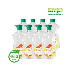 [은나노스텝] [VIP리필세트] 시즌3 주방1100ml 8개(레몬)+펌프4