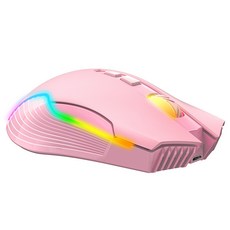 크로스보더 베스트셀러 CW905 2.4G 무선 블루투스 일렉트로닉 치킨 마우스 컴퓨터 노트북 6단 게이밍마우스, T02-파우더핑크