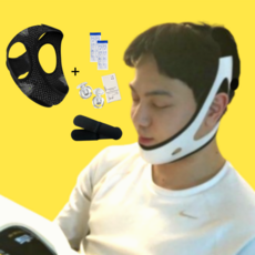 스몰빅몰 입벌림방지밴드 코 기구 턱 수면 입마개 마스크 밴드 테이프 스트랩, 1개, 송풍밴드(free)1개+숨앤클립1개