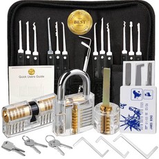 (34-Piece Set) Outdoor Lock Kit Indoor Lock Set Solid Padlock Brass Lock 7