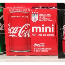 Coca-cola 코카콜라 오리지널 테이스트 미니 캔 10개 Original taste mini can 222ml 10ea, 1개, 0ml